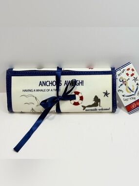Brighton seaside chic nautical jewelry roll NWT
